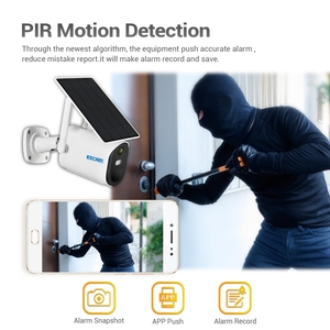 Caméra IP à panneau solaire ESCAM QF490 HD 1080P 4G 3.8W - Product Image 5