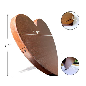 Regalo de madera en forma de corazón Placa de madera en forma de corazón de pie Dale <span class=keywords><strong>a</strong></span> <span class=keywords><strong>mamá</strong></span> un regalo de Navidad Gracias por amarme como si fuera tuyo - Product Image 2