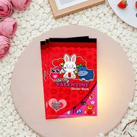 Livre d'autocollants Be My Valentine - 180 autocollants mignons d'animaux pour le scrapbooking, le journaling et les cadeaux de la Saint-Valentin pour enfants