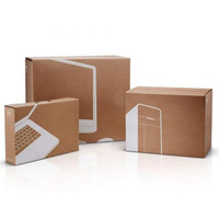 Boîte de courrier ondulé pour ordinateur portable, avec Logo personnalisé imprimé, en carton, avec poignée