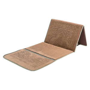 Vente en gros de mini tapis de prière musulman de voyage portable pliable pochette personnalisée lavable en nylon coussiné polyester - Product Image 2