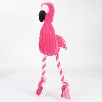 Mainan Kunyah Anjing Anti Gigit Warna Pink Flamingo dengan Suara Berderit untuk Anjing Kecil hingga Besar (Grosir)