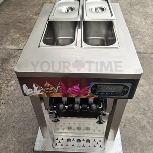 Machine à yaourt glacé Sundae 3 <span class=keywords><strong>saveurs</strong></span> Comptoir de congélateur 2 + 1 <span class=keywords><strong>saveurs</strong></span> mélangées Machine à crème glacée molle pour chariot à crème glacée - Product Image 5