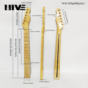 Accesorio para guitarra eléctrica (acabado brillante) TL21 Traste 6 cuerdas Cuello de 4 colores para mano derecha Cordal con patrón de tigre integrado - Product Image 2