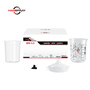 Pistolet de peinture sans air HANSPRAY 400ML avec système de gobelet de préparation pour la peinture de carrosserie <span class=keywords><strong>automobile</strong></span>, qualité industrielle supérieure - Product Image 6