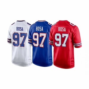 Custom High Quality Adult 100% Polyester Breathable Plus Size Short Sleeve American Football Jersey Anti-Bacterial Quick Dry - Product Image 4