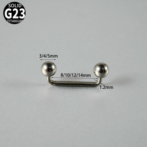<span class=keywords><strong>Piercing</strong></span> de Titanio G23 para Clavícula, Estilo Básico, Doble Cabeza en Ángulo Recto, Implante Dérmico, Joyería de Moda - Product Image 3