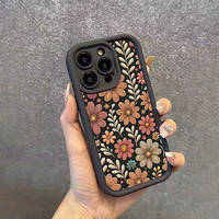 Coque de téléphone graphique fleurs et plantes pour IPhone16 15 14 13 12 11 X XR XS SE2 SE 8 7 Plus Pro Max Mini couverture arrière en Silicone