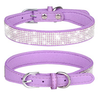 Accessoires de luxe pour animaux de compagnie brillant strass réglable collier pour animaux de compagnie exquis collier de chien petit et moyen chien laisse