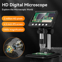 China Manufacturer 4.3-Inch Touch Screen Professional Grade High Definition 1000X Digital Zoom Microscope Pour Electronicien