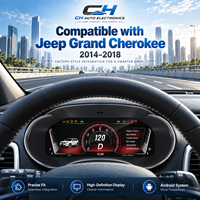 Untuk Jeep Grand Cherokee 2014-2018 LCD Digital Dashboard 12,3 Inci, Panel Instrumen, Carplay, Android Auto, Speedometer