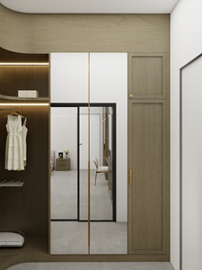 Armoires de dressing minimalistes de luxe modernes pour appartement meubles de <span class=keywords><strong>chambre</strong></span> européens éclairage intégré pour le stockage des vêtements - Product Image 5
