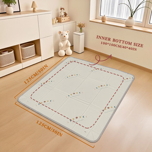 Parcs pour bébés antidérapants à motif personnalisé non toxique Grands parcs de jeux écologiques pour bébés - Product Image 3