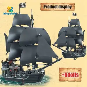 King World Black Pearl Schiff Kompatible Piraten schiffe Karibische Modellbau steine mit Figuren