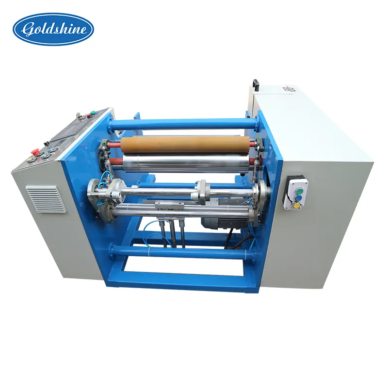 semi automatic aluminium foil rewinding machine