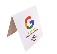 Síguenos en Instagram, Exhibidor de Mesa NFC con Código QR, Soporte para Tarjetas NFC con Reseñas de Google