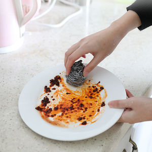 Aço inoxidável Mesh Cozinha Limpeza <span class=keywords><strong>Ball</strong></span> Pot Scrubber Esponjas & Scouring Pads - Product Image 5