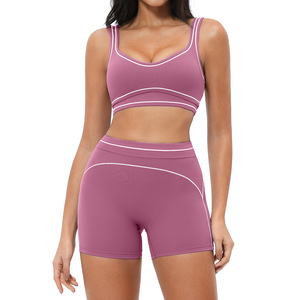 Nuevo Conjunto Deportivo para Mujer, Yoga, Elástico en 4 Direcciones, Ligero, Sólido, Ecológico, de Secado Rápido, Transpirable, 6 Piezas - Product Image 6
