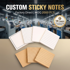 Lined Loose Leaf Memo Pad Kraft <strong>Sticky</strong> <strong>Notes</strong> 100 Sheets - Product Image 1