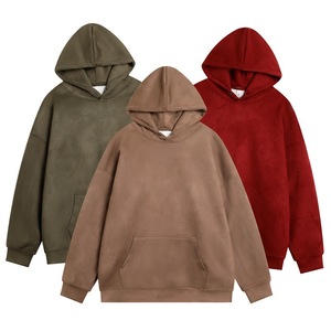 Sudadera con Capucha Premium Extra Grande, Gruesa, para Invierno, con Estampado Personalizado, Serigrafía, Lisa, Teñida, de Gamuza para Hombre - Product Image 5