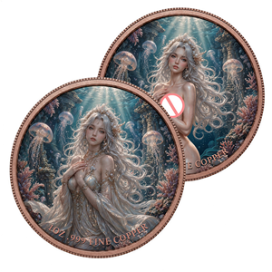 Set di 2 Monete in Rame Puro .999 da 1oz, Regina degli Elfi Neri e Dea di Atlantide, in Confezione Regalo - Product Image 4