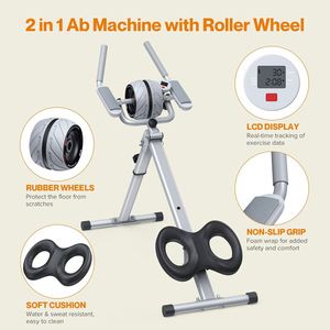 Esercizio per il Cruncher regolabile con ruota per macchina da allenamento con strumento di allenamento <span class=keywords><strong>Ab</strong></span> <span class=keywords><strong>2</strong></span> in 1 per l'allenamento della forza del nucleo addominale - Product Image 3