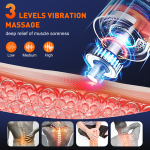 Ceinture de massage lombaire chauffante et vibrante, gonflable, rechargeable par USB, pour la décompression du dos - Product Image 4