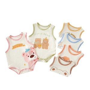 <b>Baby</b> Romper <b>Vest</b> Summer Thin Sleeveless Bodysuit Cotton Breathable Unisex <b>Newborn</b> Outfit - Product Image 5