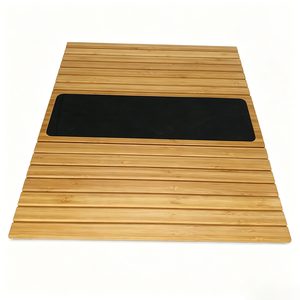 Table d'appoint pliable en bambou durable et <span class=keywords><strong>portable</strong></span> pour <span class=keywords><strong>canapé</strong></span>, <span class=keywords><strong>support</strong></span> en bois pour vaisselle, aliments, collations et boissons dans le salon - Product Image 2