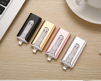 Flash Drive USB Metal Tiga-in-Satu Cross-Border Pingguo 128GB, Model Dorong-Tarik, Baru, Kompatibel dengan Android Tipe-C dan Komputer, Kapasitas 256GB