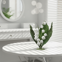 Fleurs en papier faites à la main, personnalisées, en forme de lys blanc, pour mariages, Pâques, Noël, Nouvel An, décorations de table pour la maison et les fêtes.