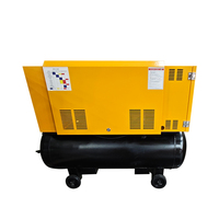 Compresseur d'air à vis stationnaire LINGYUE 22KW 50HZ à raccordement direct, double réservoir, 380V, prêt à l'emploi, moteur refroidi par air