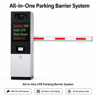 Barrière de reconnaissance de plaques d'immatriculation avec écran LED, protection IP54, télécommande, moteur DC sans balais pour parking communautaire