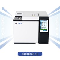 Cromatógrafo de Gases SCITEK con Sistema Inteligente EPC (Control Electrónico de Presión), Pantalla de Control Independiente HD y Detector FID para Laboratorio