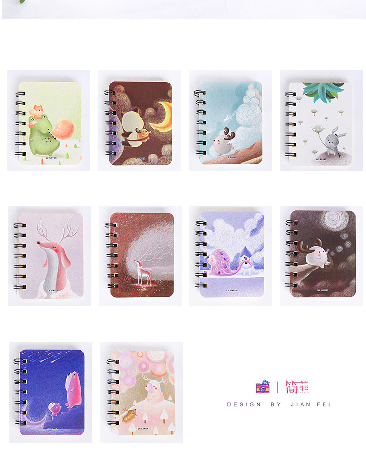 Ensemble de carnets spirales à motifs de dessins animés, plusieurs styles, planificateurs pour étudiants, journal à puces, journal kawaii, carnet sur le thème Subnautica - Nihaojewelry ance