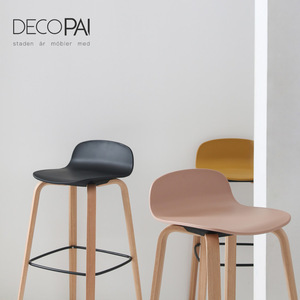 PP asiento taburete de bar <span class=keywords><strong>haya</strong></span> marco para cafe restaurante nórdicos silla taburete - Product Image 5
