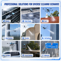 Dron de Limpieza Industrial, Herramienta Confiable para Lavado de Fachadas, Máquina Inteligente para Mantenimiento de Edificios, Dispositivo de Lavado de Precisión para Ventanas