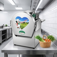 Cortador de verduras multifunción completamente automático comercial para rebanar, triturar en cubitos, ajo, cebollino, Chile, nuez, patata
