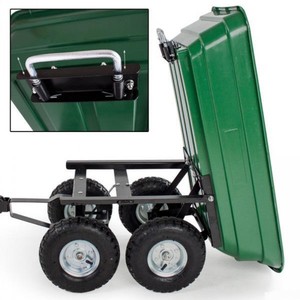 Chariot à outils de benne Offre Spéciale chariot à bois de chauffage chariot à main manutention d'engrais utilitaire cour Wagon pelouse remorque tracteur jardin robuste - Product Image 5