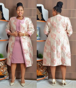 Wholesale Quality Turkey Women Clothing Two Pieces Plus Size Brocade Women Church Suits African Women Dress Maxi - Product Image 2