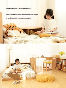 Cama Infantil Faroro Cube para Niños y Niñas, Estilo Princesa, Tatami, <span class=keywords><strong>Madera</strong></span> Maciza, Diseño Montessori Simple y Moderno, con Almacenamiento, Certificación FSC - Product Image 4