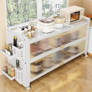 Mobile da <span class=keywords><strong>Cucina</strong></span> Moderno Europeo con Anta <span class=keywords><strong>a</strong></span> <span class=keywords><strong>Ribalta</strong></span>, Struttura in Acciaio <span class=keywords><strong>a</strong></span> Quattro Ripiani, Design Multifunzionale, Finitura Laccata - Product Image 1