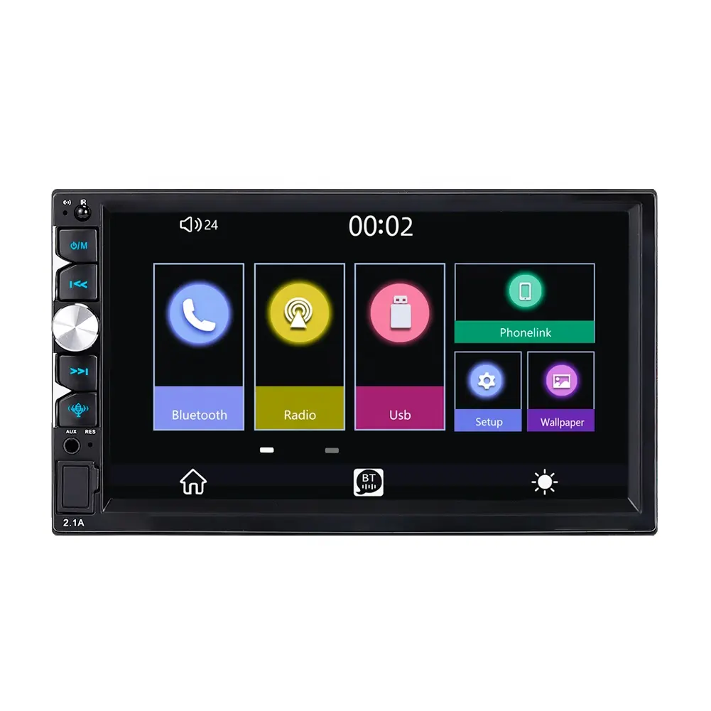 Ezone tronics Universal 2 DIN Touch 7 Zoll HD Radio Auto Video MP3 Stereo FM Unterstützung Carplay Auto MP5 Player