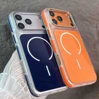 Nouvelle coque de téléphone magnétique puissante de haute qualité pour iPhone 17 18 Pro, en TPU PC, avec protection d'appareil photo en métal de luxe, compatible iPhone 13 14 15 16