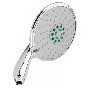 Pommeau de douche 3 fonctions diamètre 150 mm avec jets verts pour bain et douche - Product Image 1
