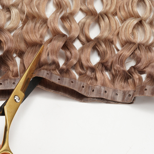 100% Trinh Remy tóc con người đôi rút ra vô hình bướm sợi ngang phần mở rộng tóc con người tóc xoăn sợi ngang - Product Image 4