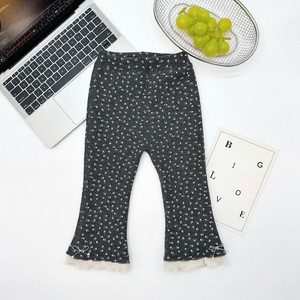 Pantalones de Punto con Estampado Floral <span class=keywords><strong>para</strong></span> Niñas, con Cordón de Perlas, Lazo en el Dobladillo, Forro Polar, Elásticos y Suaves <span class=keywords><strong>para</strong></span> Otoño e Invierno - Product Image 5