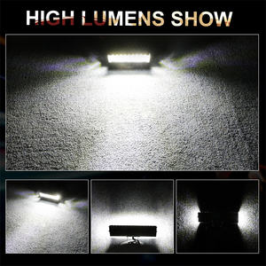 Barre <span class=keywords><strong>LED</strong></span> compacte de 6 pouces, 66W, lumière blanche, faisceau combiné, montage latéral, éclairage périmétrique tout-terrain, accessoires de voiture 4x4 - Product Image 5