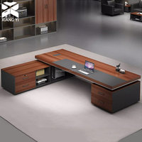 Bureau de direction moderne de luxe convertible et extensible en forme de L avec tiroirs – Mobilier de bureau