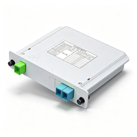 Divisor PLC SC/UPC 1x2 LGX ABS Cassette de Baja Pérdida RL>50dB, Baja PDL Monomodo G.657A FTTH GPON ODN Telcordia GR-1221 1260-1650nm
